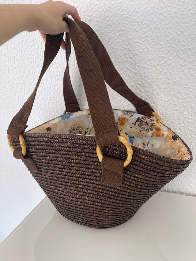 Bolso playa rafia