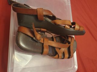 Sandalias Piel Marrón