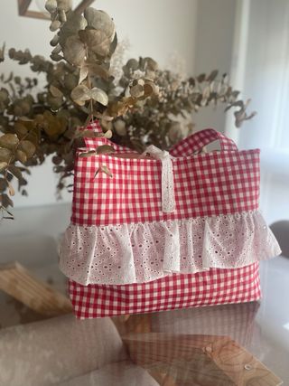 Bolso de playa tote bag , con neceser