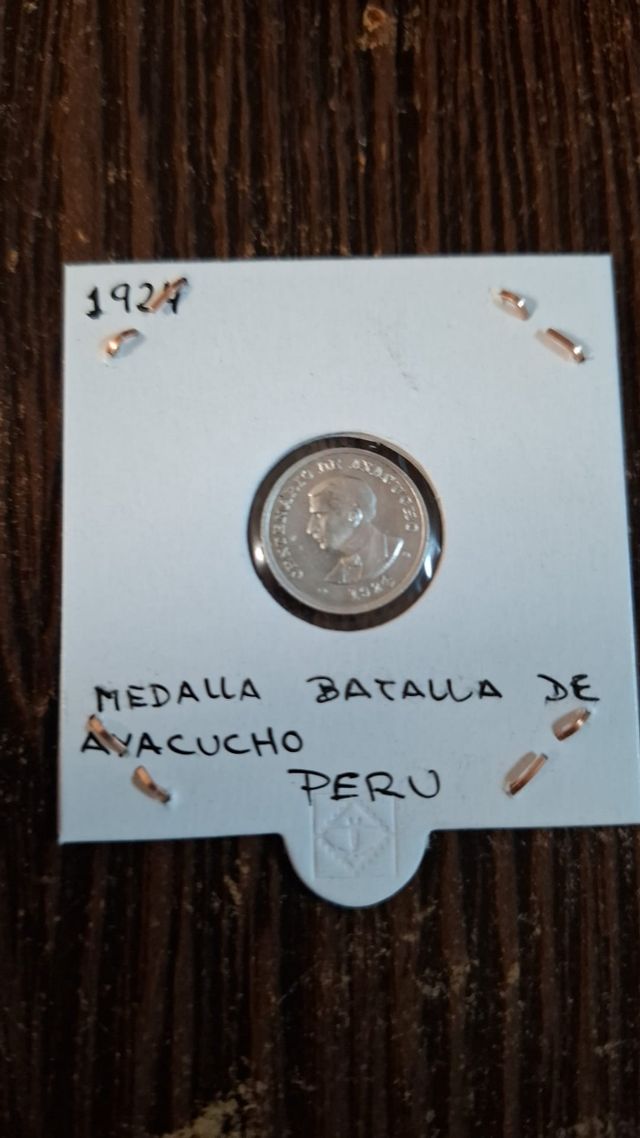 Medalla Batalla Ayacucho Perú 1924