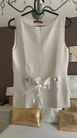 Top Carolina Herrera blanco - Talla L