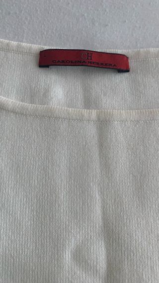 Top Carolina Herrera blanco - Talla L