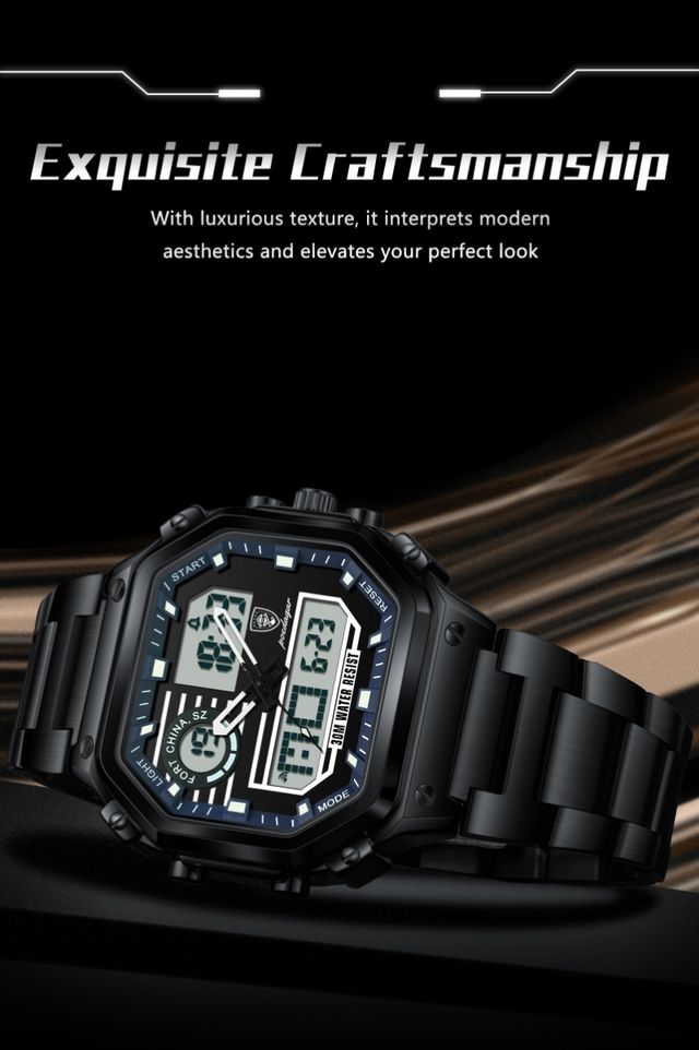 Reloj POEDAGAR deportivo negro