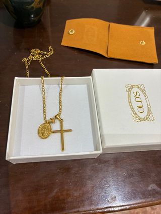 Cadena OLD'S oro cruz virgen