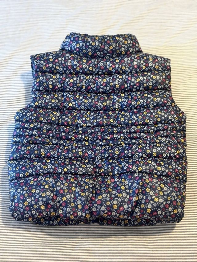 Chaleco niña flores - Azul marino