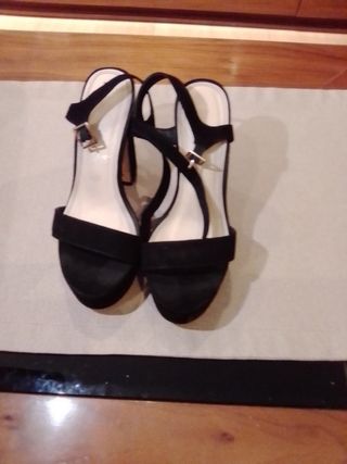 Sandalias tacón negras 36