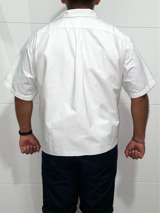 Camisa Polo Ralph Lauren blanca Cropped Boxy Fit 