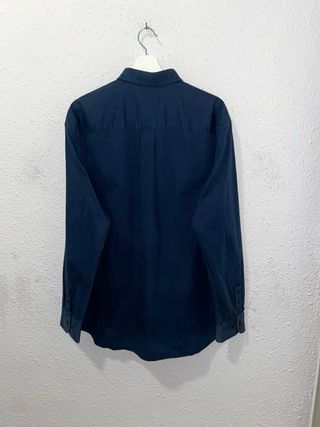 Camisa Burberry London Azul Marino Logo Rojo XL