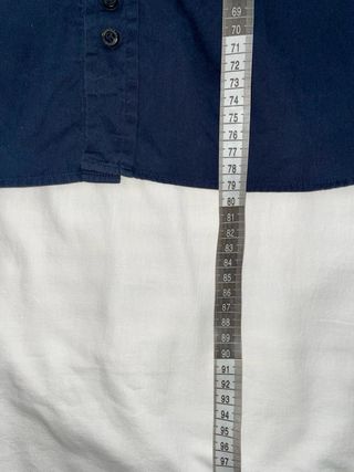 Camisa Burberry London Azul Marino Logo Rojo XL