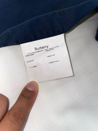 Camisa Burberry London Azul Marino Logo Rojo XL