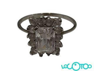 Anillo circonita plata