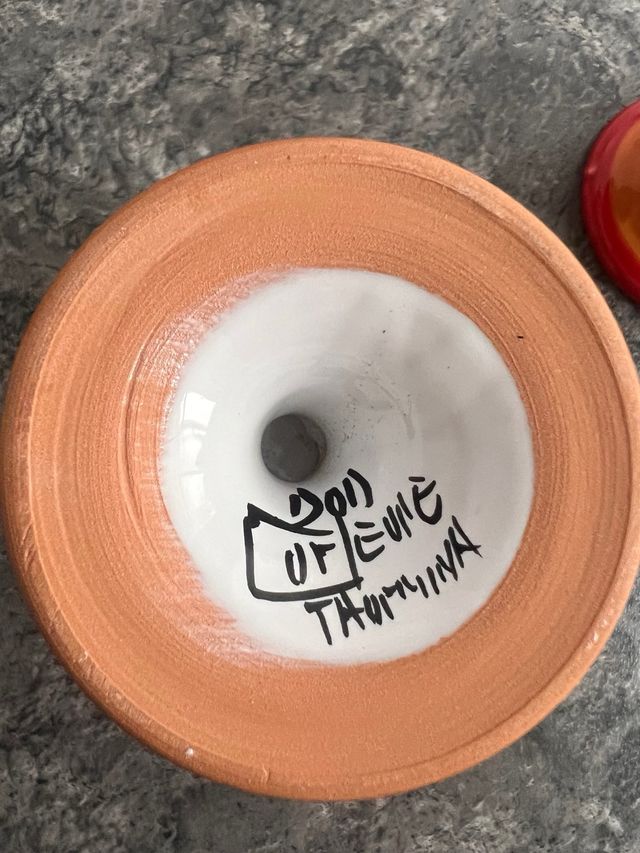 Copas de cerámica multicolor