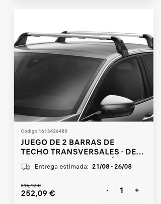 Barras techo Peugeot 3008