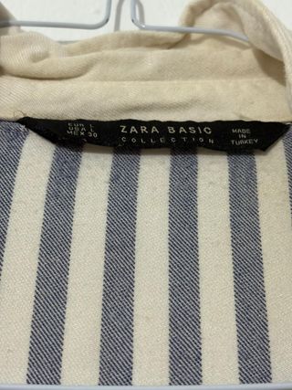 Camisa Zara rayas azul-blanco