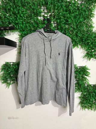 Felpa Ralph Lauren Grigia con Cappuccio