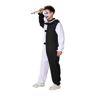 Disfraz Payaso Asesino Blanco y Negro Adulto