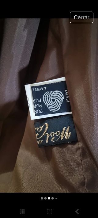 Traje chaqueta marrón mujer, pura lana virgen