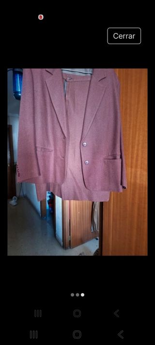Traje chaqueta marrón mujer, pura lana virgen