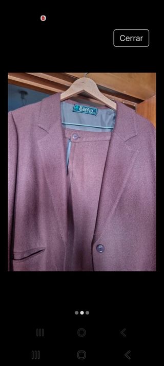 Traje chaqueta marrón mujer, pura lana virgen