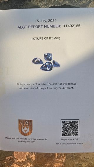 4 Tanzaniti taglio a goccia - 3.44 ct certificata