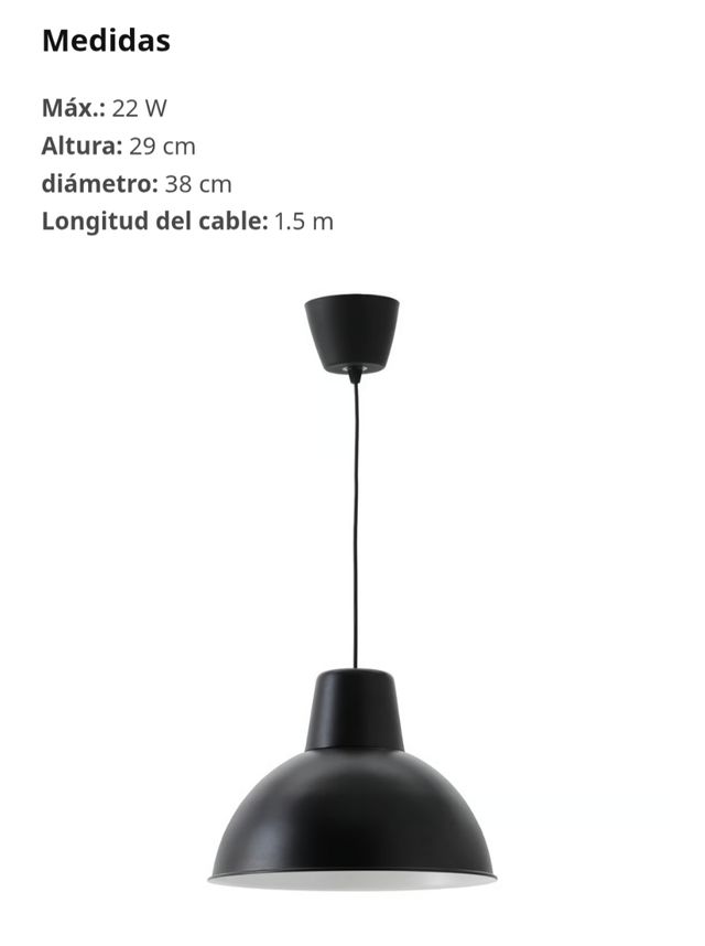 Lampada IKEA SKURUP nera