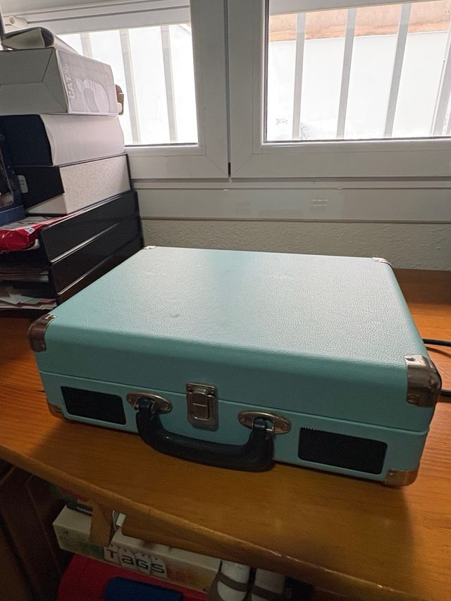 Maletín tocadiscos vintage