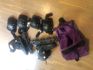 Patines linea 41, protectores y mochila