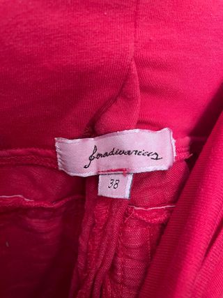 Pantalón rojo lino premamá