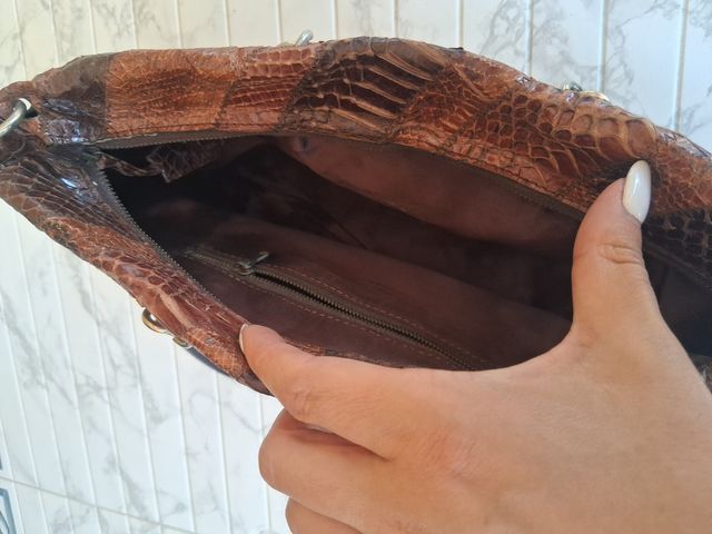 Borsa vintage anni '70 in pelle