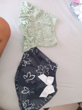 2 Faldas niña - Verde & Azul marino