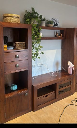 Mueble TV madera maciza