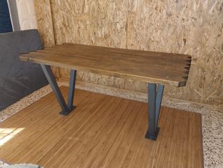 Mesa madera industrial vintage