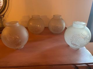 4 tulipas cristal vintage