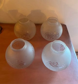 4 tulipas cristal vintage