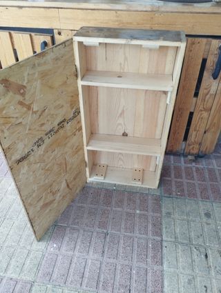 Armario madera colgador rústico