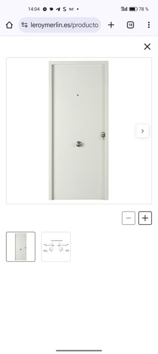 Puerta blindada blanca