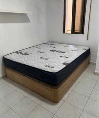 Cama completa marrón-gris