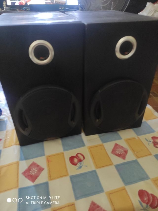 Altavoces negros funcionan perfectamente