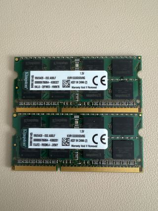 Kingston KVR1333D3S9/8G RAM (2x)