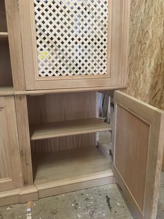 Libreria angolare in legno massello