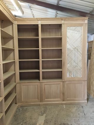 Libreria angolare in legno massello