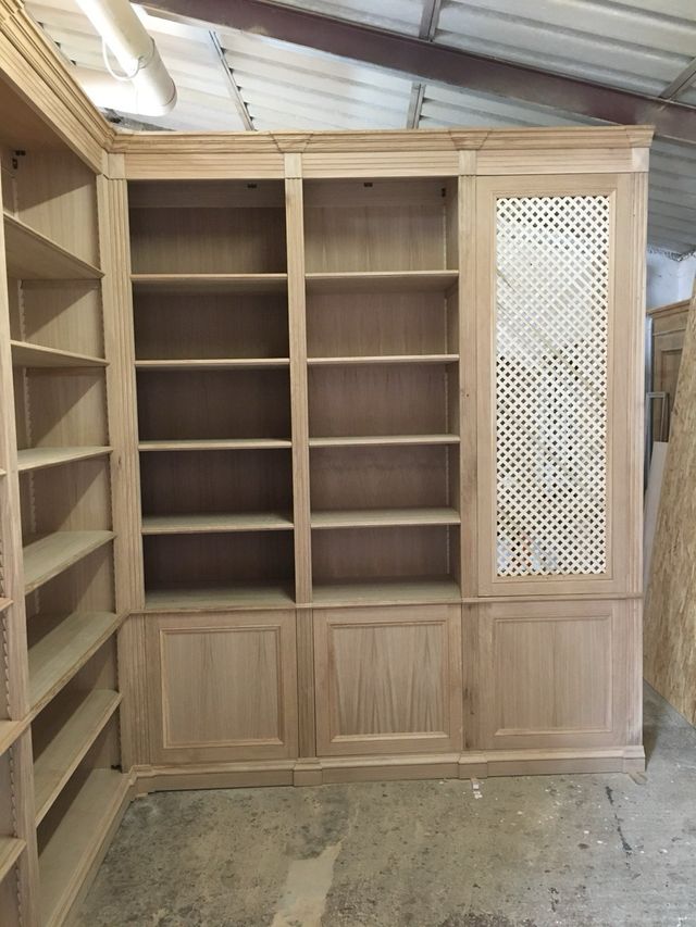 Libreria angolare in legno massello