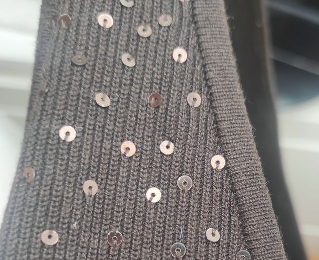 Top marrón chocolate c/lentejuelas