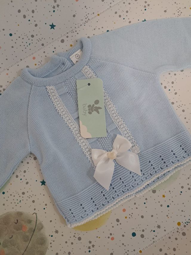 Conjunto bebé niño 3M celeste