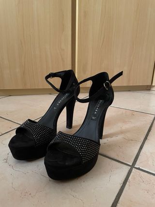 Sandali Silvana neri tacco alto