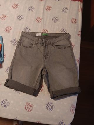 Vaquero corto gris niño - Talla S