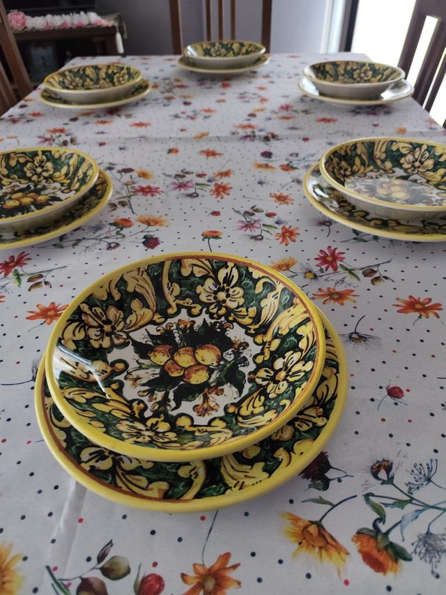 Set servizio piatti ceramica pezzi 12