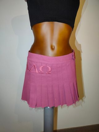 Minigonna plissé rosa Dondup