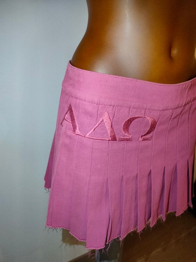 Minigonna plissé rosa Dondup