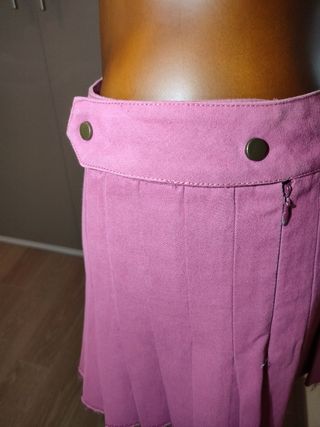 Minigonna plissé rosa Dondup